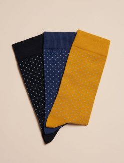 Pied de Biche Chaussettes | Chaussettes A Pois Trio Homme