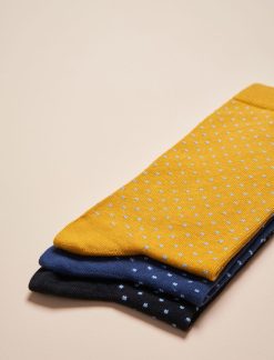 Pied de Biche Chaussettes | Chaussettes A Pois Trio Homme