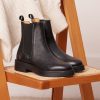 Pied de Biche Boots, Bottines Et Bottes | Romane Noir Graine