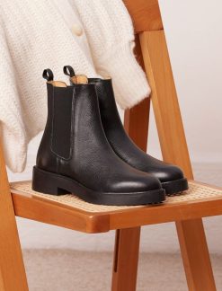 Pied de Biche Boots, Bottines Et Bottes | Romane Noir Graine