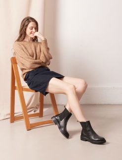 Pied de Biche Boots, Bottines Et Bottes | Romane Noir Graine