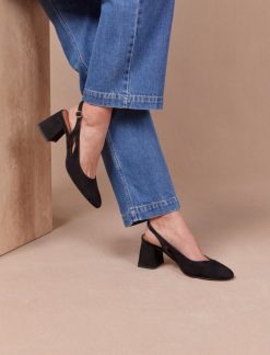 Pied de Biche Sandales | Charlotte Noir Velours