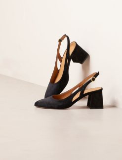 Pied de Biche Sandales | Charlotte Noir Velours