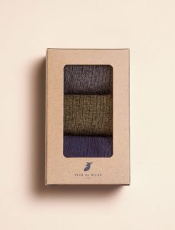 Pied de Biche Chaussettes | Chaussettes Cotelees Trio Pour Homme