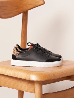 Pied de Biche Sneakers | Alena Noir Leopard