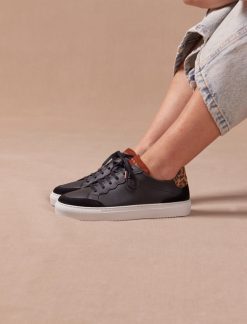 Pied de Biche Sneakers | Alena Noir Leopard