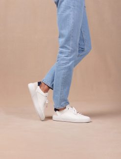 Pied de Biche Sneakers | Lino Blanc & Navy