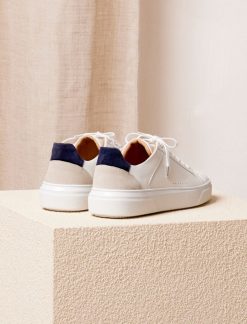 Pied de Biche Sneakers | Lino Blanc & Navy