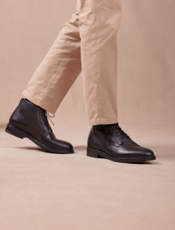 Pied de Biche Boots Et Bottines | Chukka Boots City Noir Grainee