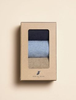 Pied de Biche Chaussettes | Chaussettes Unies Trio Homme