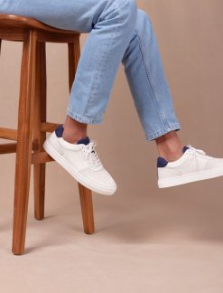 Pied de Biche Sneakers | Frisco V3 Blanc & Bleu Nuit