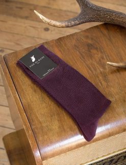 Pied de Biche Chaussettes | Nid D'Abeille Bordeaux