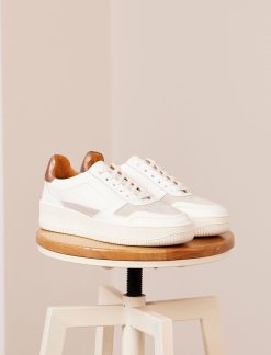 Pied de Biche Sneakers | Vasco Blanc & Rose Gold