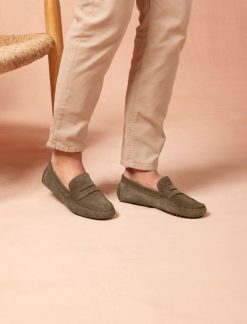 Pied de Biche Mocassins & Derbies | Basile Vert De Gris