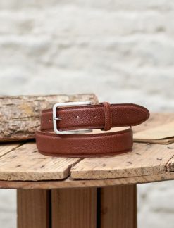 Pied de Biche Ceintures | Ceinture Homme Classique Cognac Graine