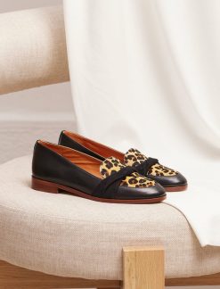 Pied de Biche Mocassins Et Derbies | Lilly Noir & Leopard