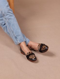 Pied de Biche Mocassins Et Derbies | Lilly Noir & Leopard