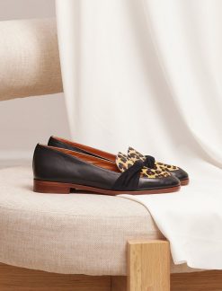 Pied de Biche Mocassins Et Derbies | Lilly Noir & Leopard