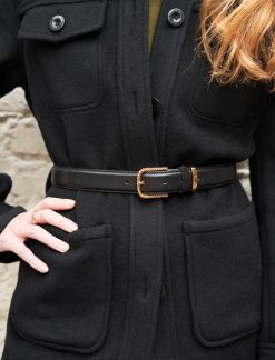 Pied de Biche Ceintures | Ceinture Classique Torsade Noir