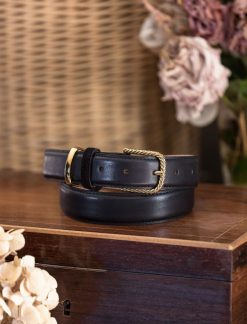 Pied de Biche Ceintures | Ceinture Classique Torsade Noir