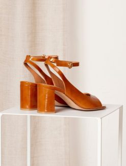 Pied de Biche Sandales | Joanna Cognac Verni