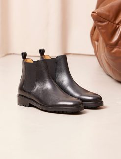 Pied de Biche Boots Et Bottines | Chelsea Boot Commando Noir Graine