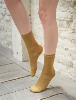 Pied de Biche Chaussettes | Chaussettes Bronze Paillete