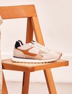 Pied de Biche Sneakers | Charlie Greige Clair & Navy