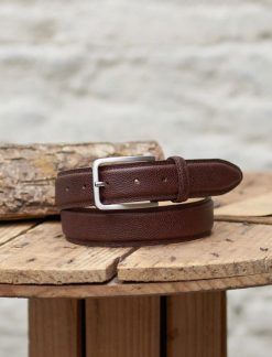 Pied de Biche Ceintures | Ceinture Homme Classique Chocolat Graine