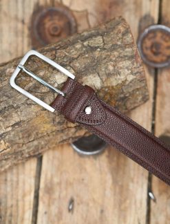 Pied de Biche Ceintures | Ceinture Homme Classique Chocolat Graine