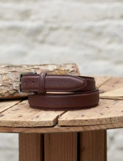 Pied de Biche Ceintures | Ceinture Homme Classique Chocolat Graine