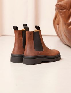 Pied de Biche Boots Et Bottines | Franklin Ecorce & Black