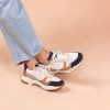 Pied de Biche Sneakers | Running Thelma Blanc Et Caramel