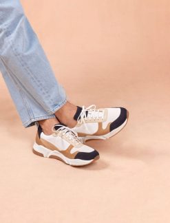 Pied de Biche Sneakers | Running Thelma Blanc Et Caramel