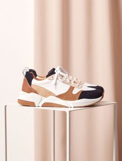 Pied de Biche Sneakers | Running Thelma Blanc Et Caramel