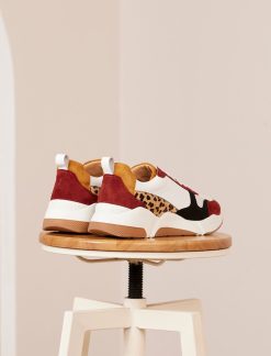 Pied de Biche Sneakers | Thelma Cherry Burnt & Leopard