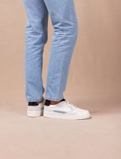 Pied de Biche Sneakers | Vasco Blanc & Bleu Arctique