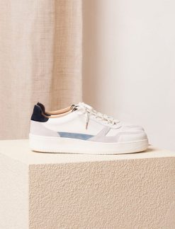 Pied de Biche Sneakers | Vasco Blanc & Bleu Arctique